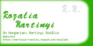 rozalia martinyi business card