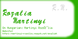 rozalia martinyi business card